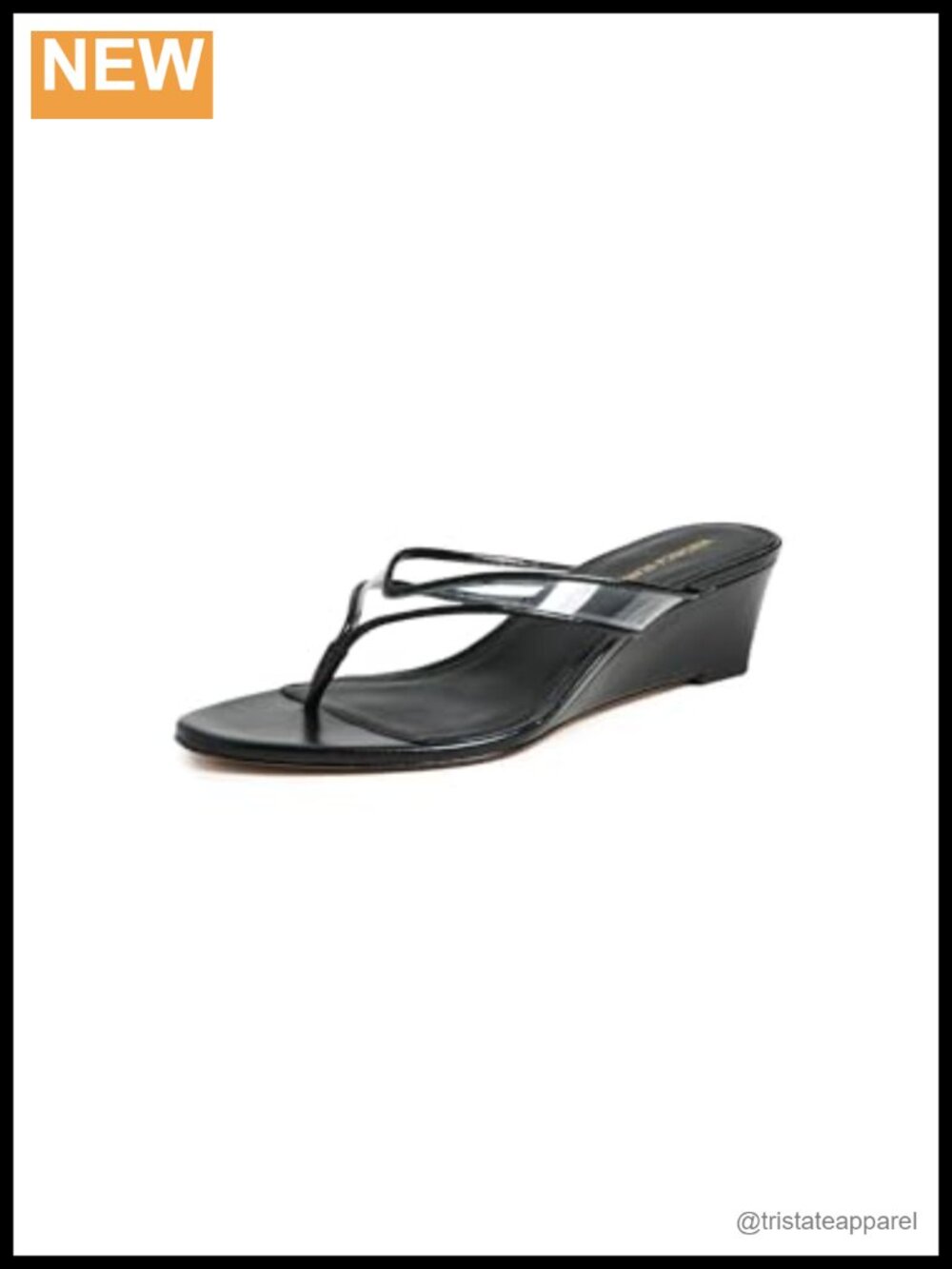 Clear Wedge Thong Sandals Slip On 2in Heel Casual